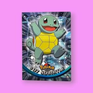 Pokemon 1999 TOPPS Squirtle #07 Blue Logo TV Animation Edition Card